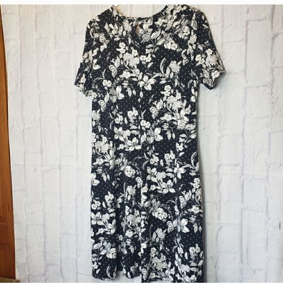 CHETTA B Floral & Polka-dot Jersey-knit Dress - Picture 9 of 9